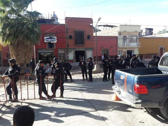Presencia policiaca en el 2019 para realizar represión a activistas en San Miguel de Allende
